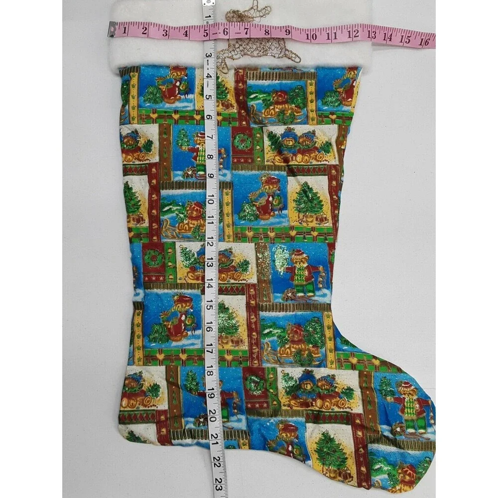 Handmade Christmas Stocking Teddy bear Reindeer Crhistmas Tree Sled 22